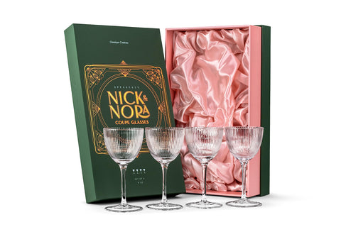 GLASSIQUE CADEAU Nick-Nora coupe set in crystal, 5 oz, ideal for martinis.