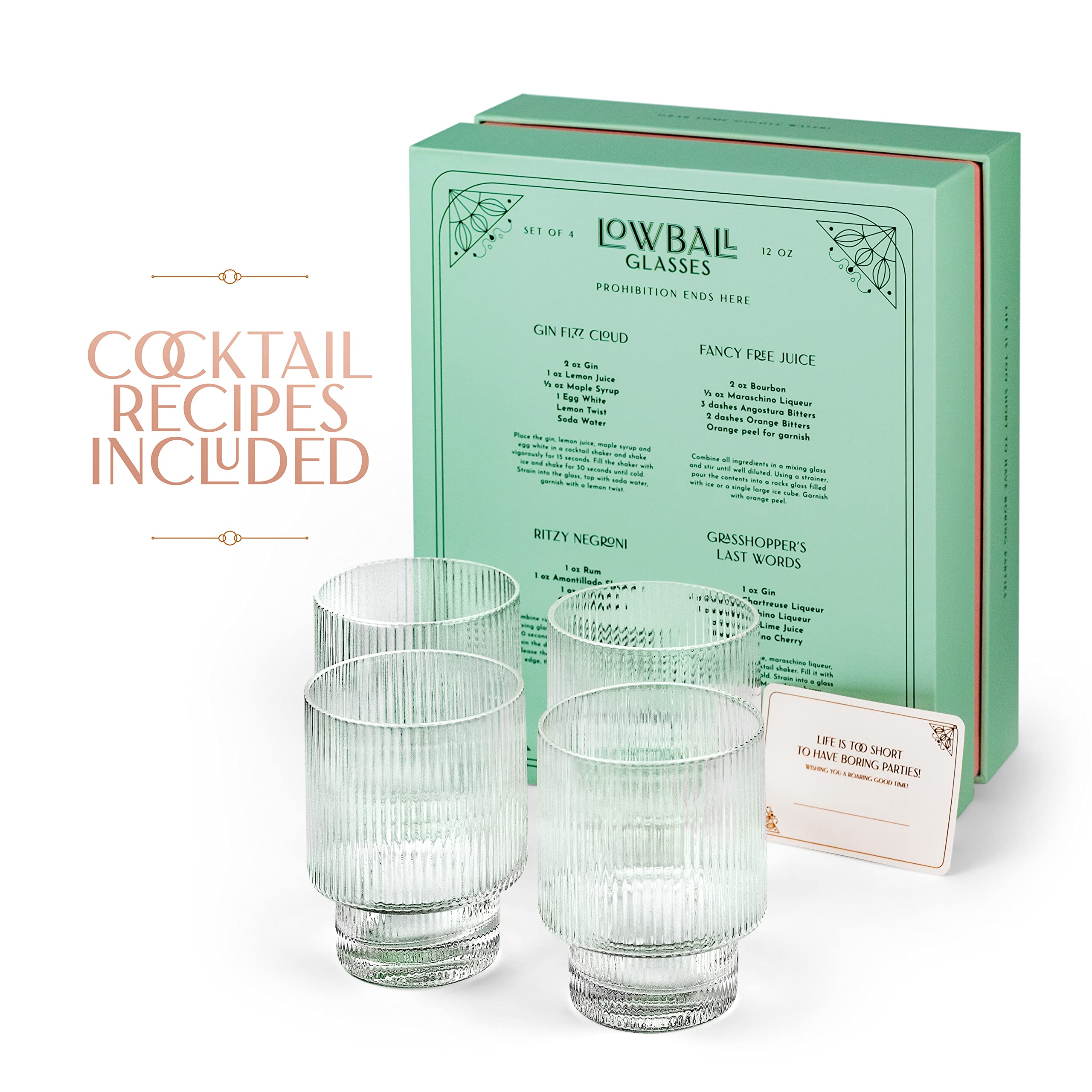 GLASSIQUE CADEAU ribbed design adds retro bar ambience