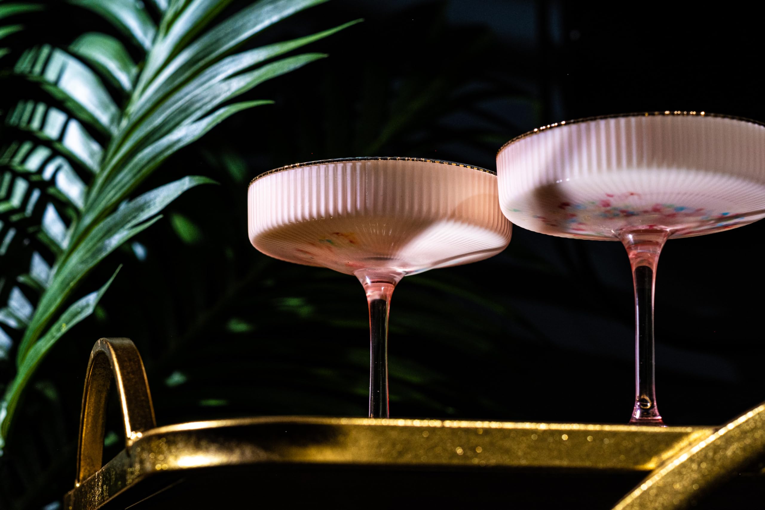 GLASSIQUE CADEAU set of 4 blush pink coupes ideal for celebrations