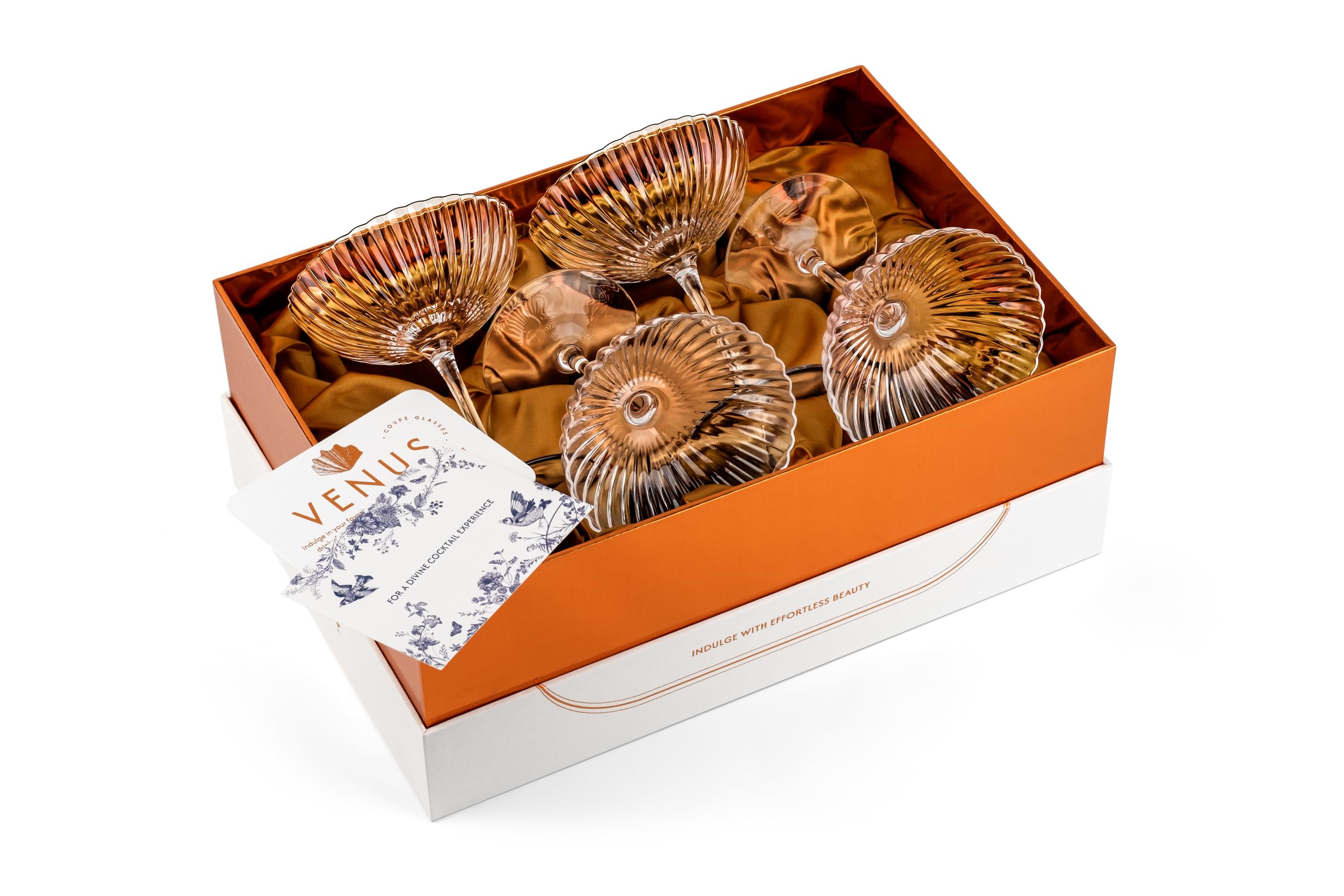 Gift-ready set of four glasses ideal for celebrations and gifting.