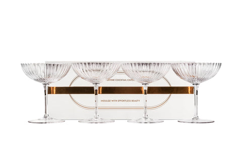 8 oz capacity suits classic cocktails like Espresso Martini and Cosmopolitan.