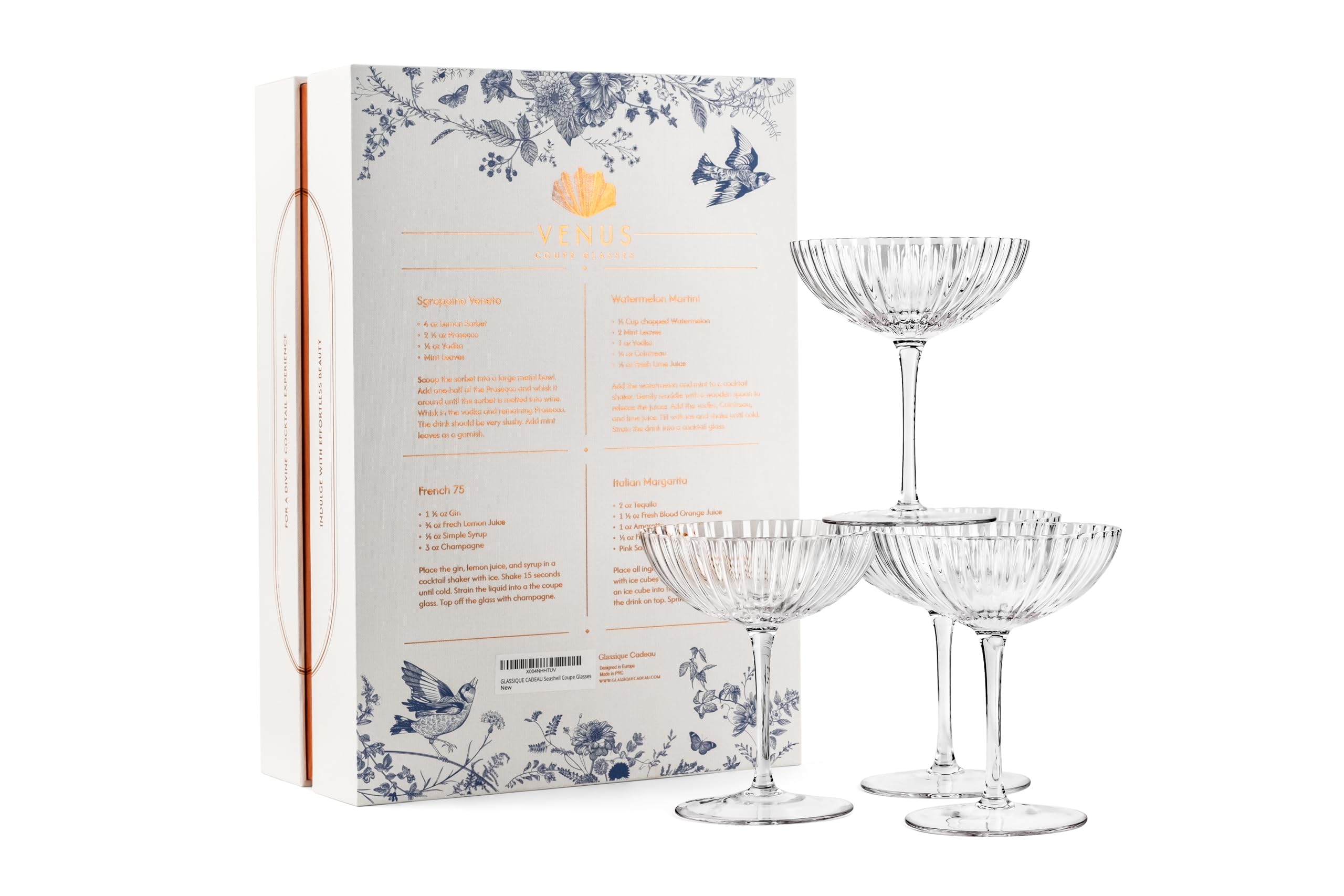 Gift box doubles as storage to protect each glass.