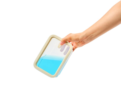 Glasslock Sens 16pcs rectangle-46oz container offers sturdy storage for larger leftovers.