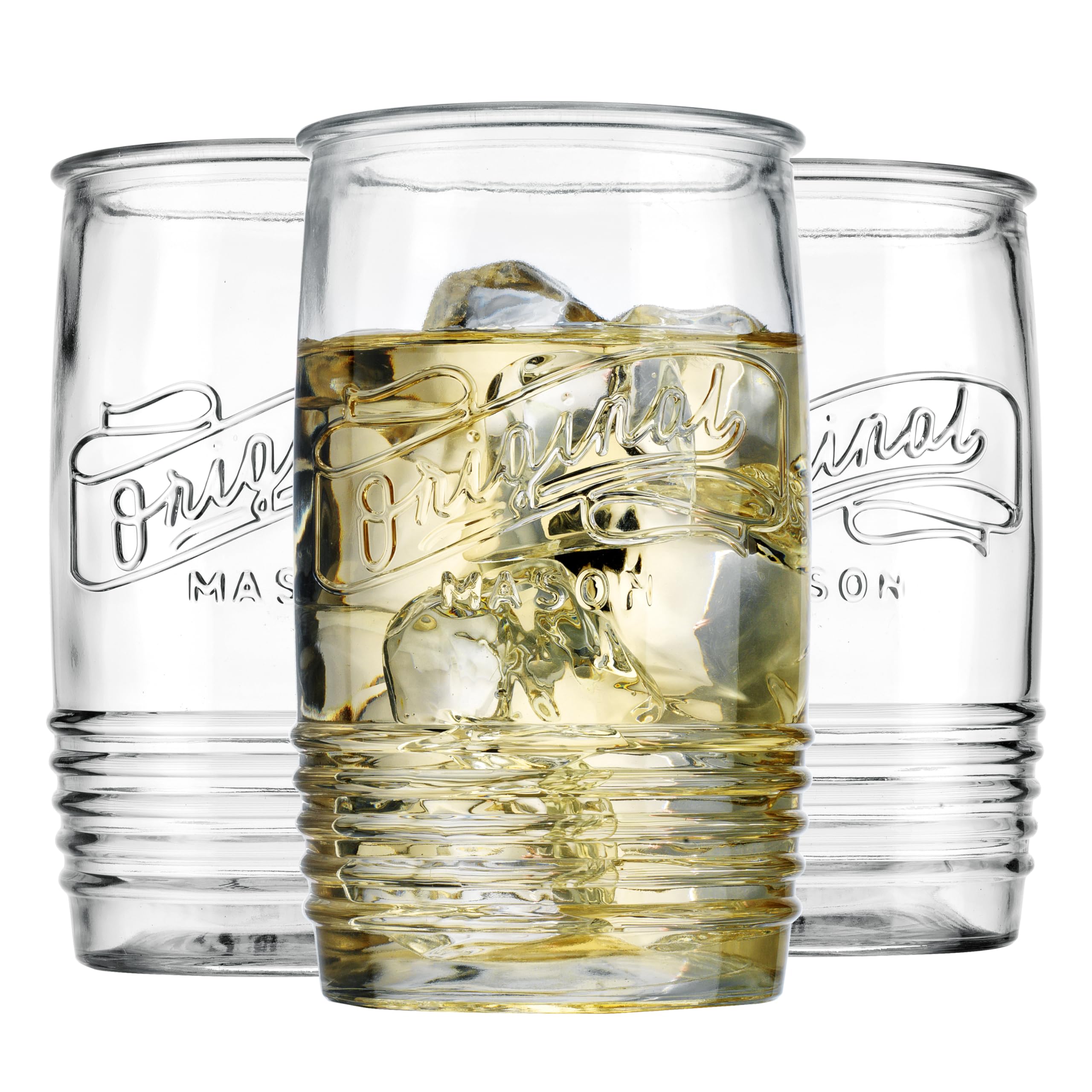 Glaver's 20 oz tumbler front view, sturdy daily glassware for water and drinks.