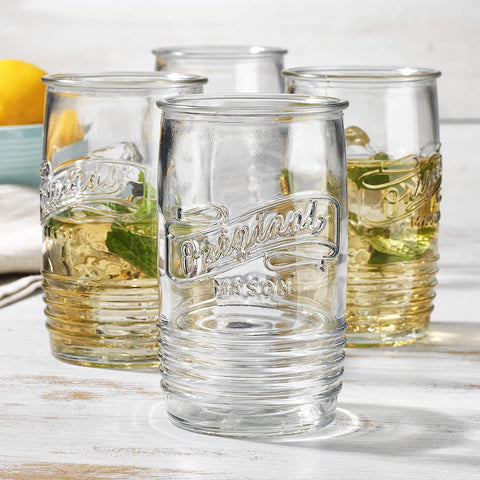 Glaver's embossed vintage design side view highlighting Italian craftsmanship.