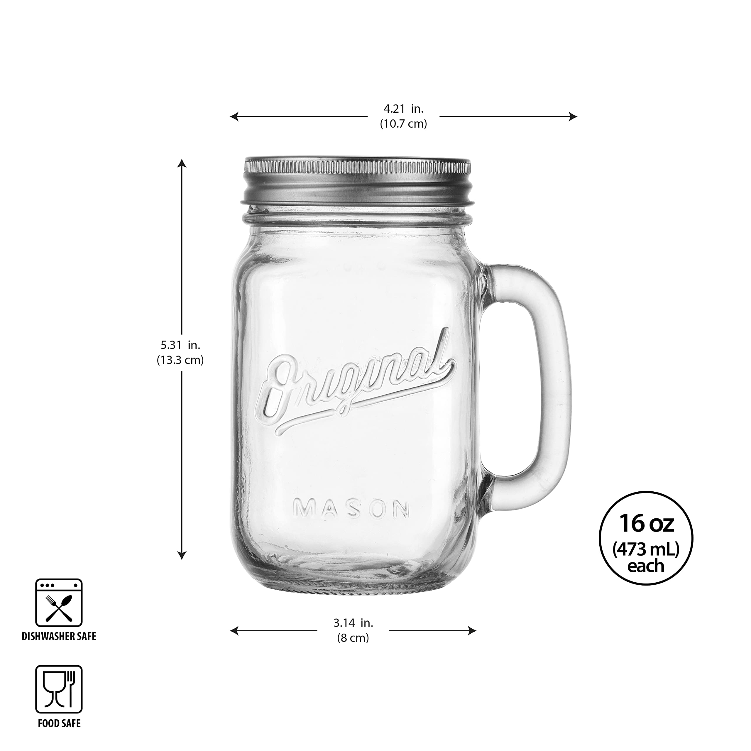 Glaver's mason-jar-mug-16oz-with-lid keeps drinks protected outdoors.