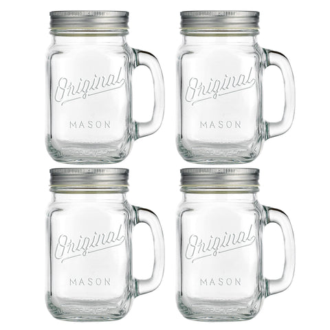 Glaver's glass mug with large mouth, ideal for fruit infusions and sun tea