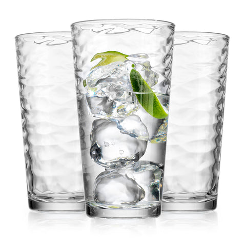 Glaver's tall glasses ideal for lemonade, cocktails, or smoothies