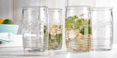 Glaver's Original Mason set ideal for water, juice, beer at home.
