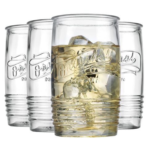 Glaver's thick, durable 20 oz glass tumbler for daily use