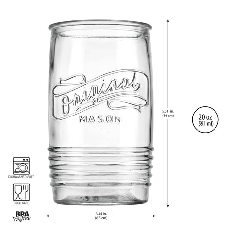 Glaver's versatile glasses ready for cocktails, beer, juice, or tea.