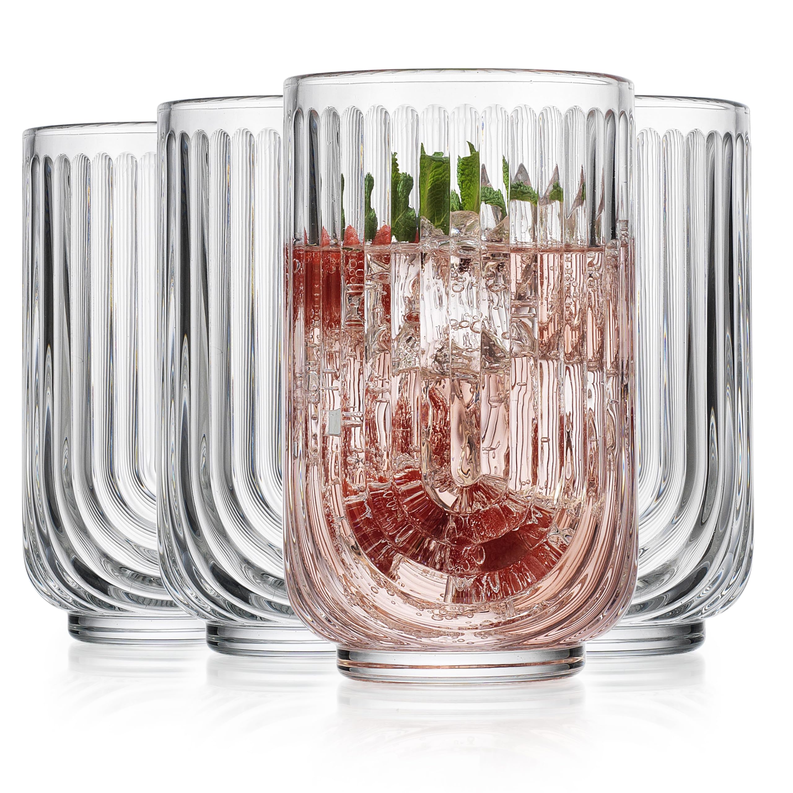 Glaver's Vintage Glassware arch ribbed glass perfect for cocktails and daily use