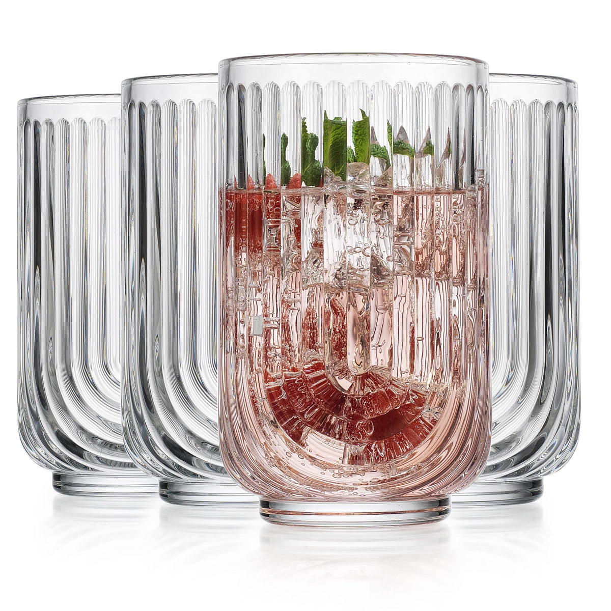 Glaver's Vintage Glassware arch ribbed glass perfect for cocktails and daily use