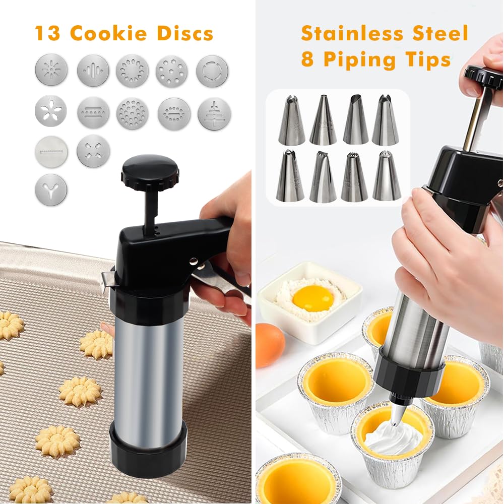 GleeAnt cookie press assembly showing easy disassembly and cleaning access.