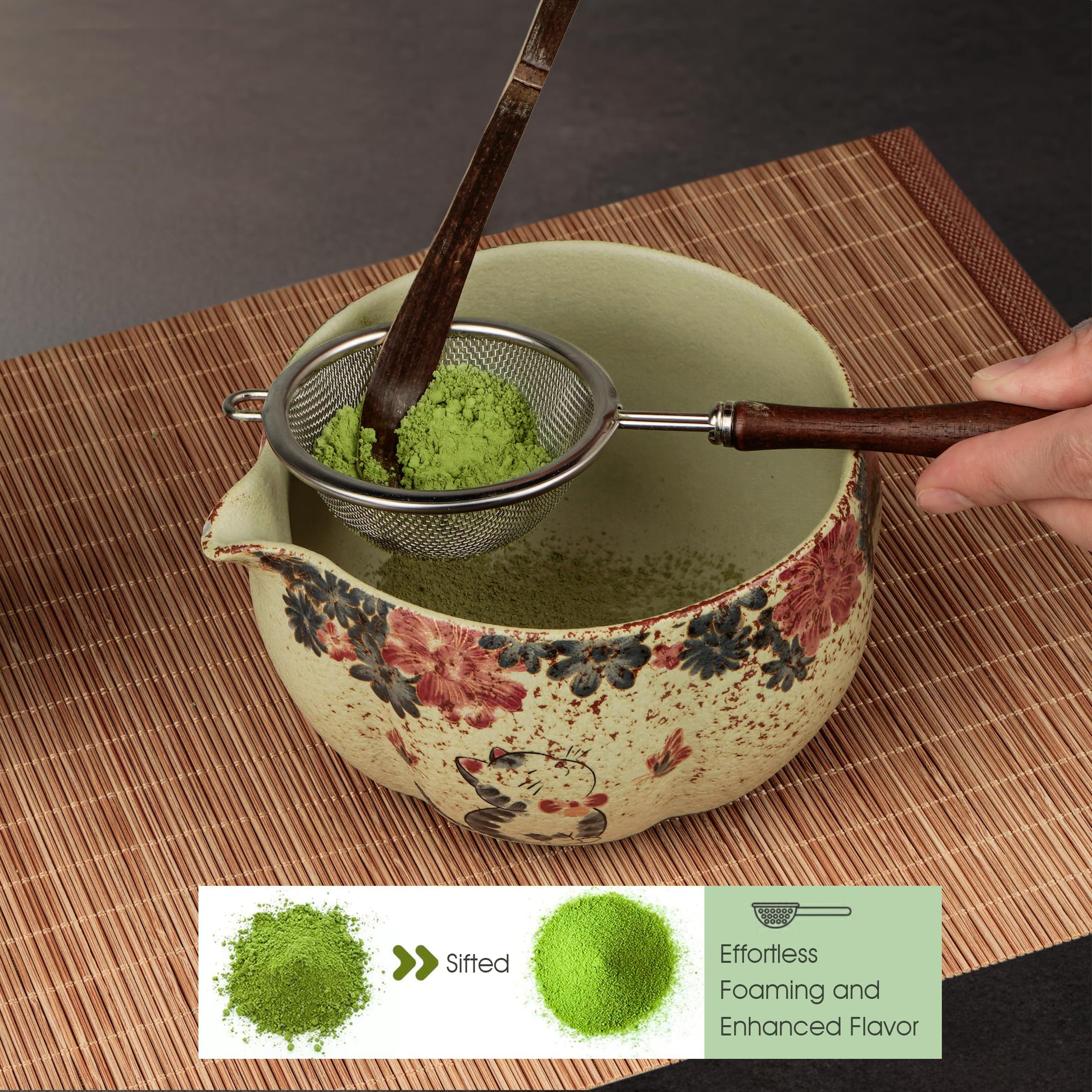 GleeNflux stainless sifter ensures smooth, clump-free whisking