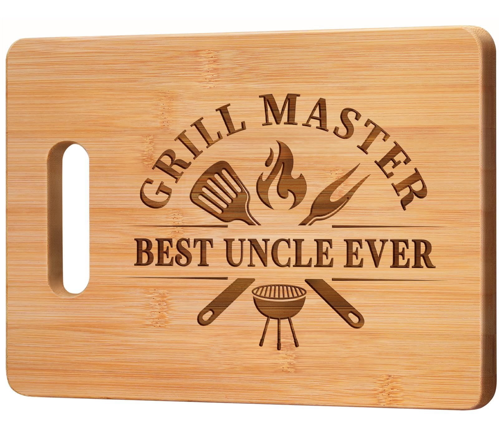 Gleevera Best Uncle Ever engraved cutting board for a heartfelt kitchen keepsake.