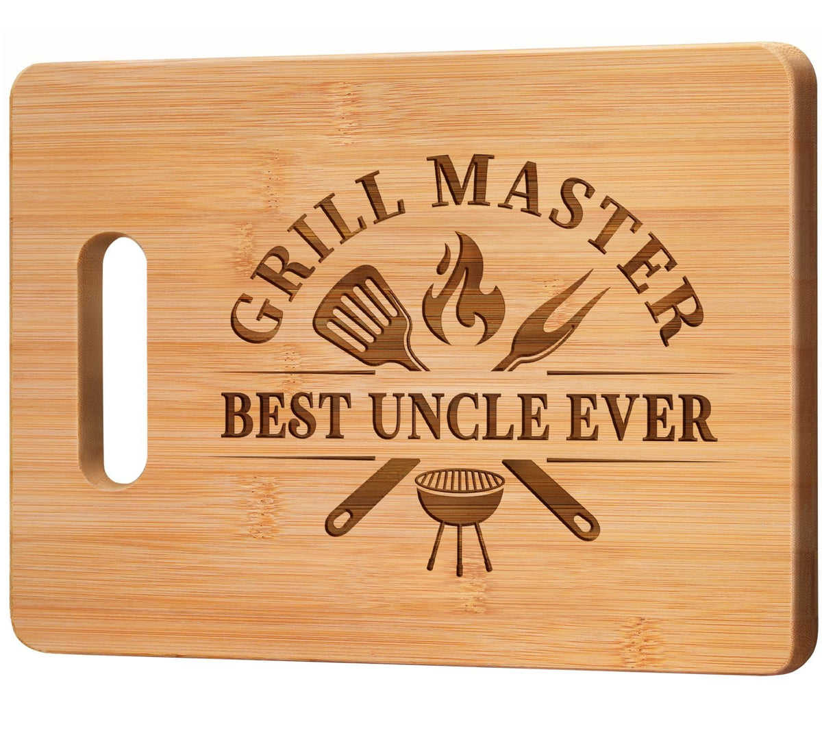 Gleevera Best Uncle Ever engraved cutting board for a heartfelt kitchen keepsake.