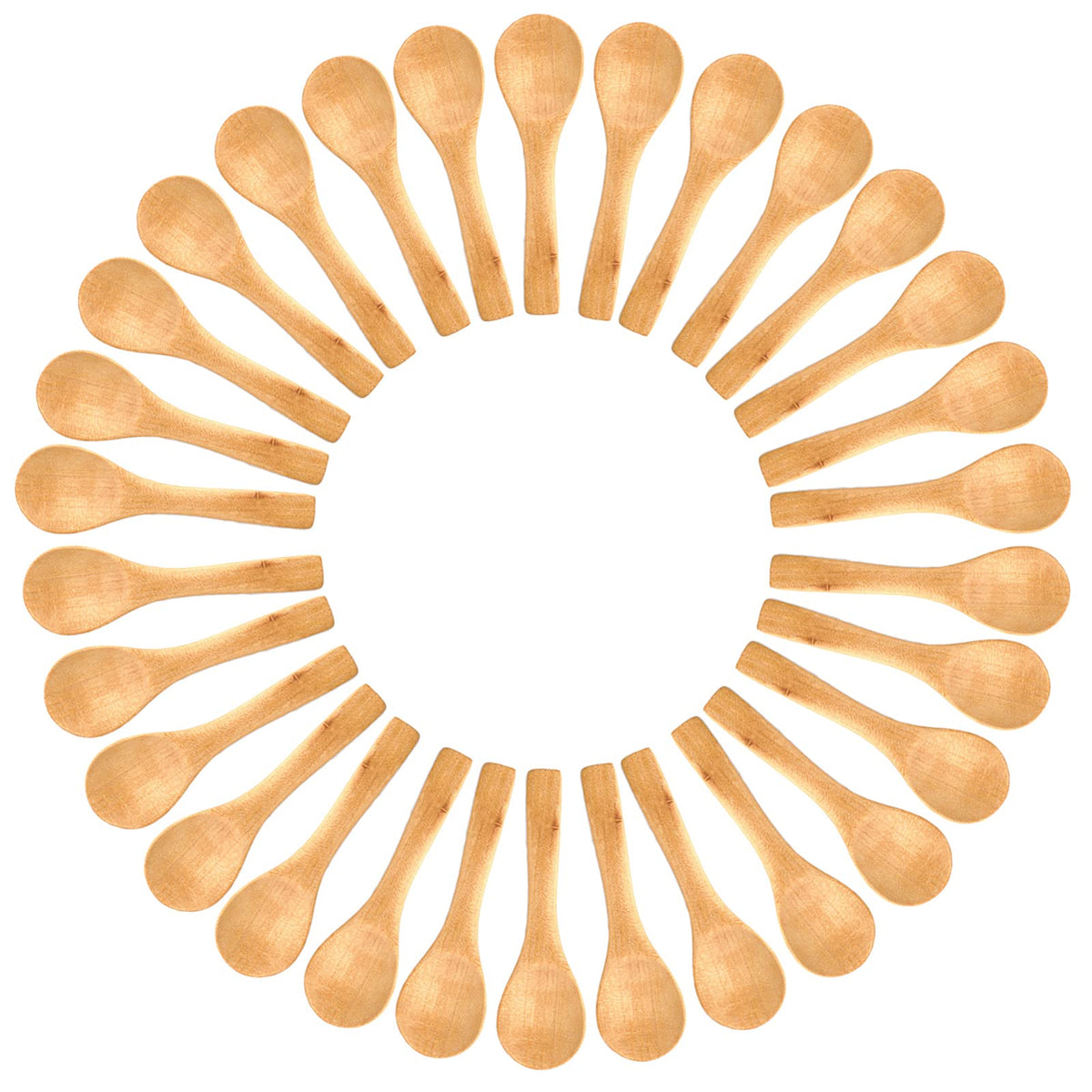 Gleihow mini wooden spoons laid flat beside a scrub jar for precise scooping