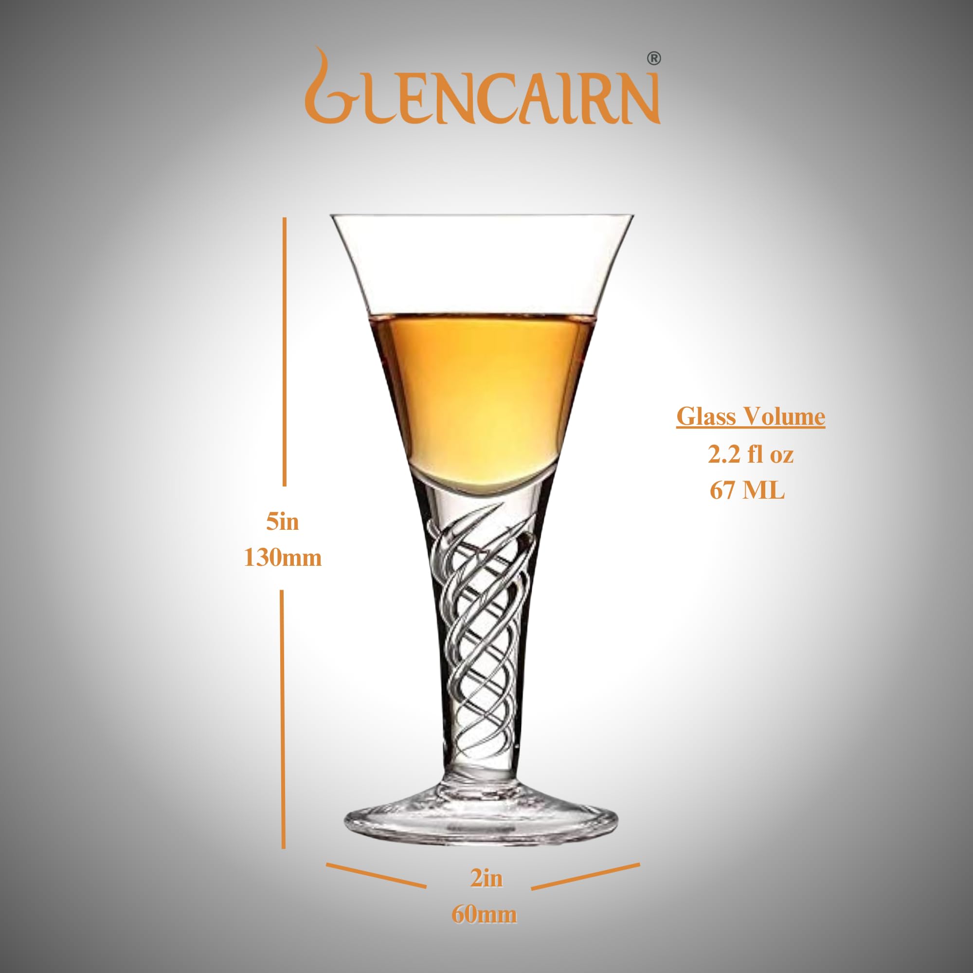 GLENCAIRN crystal lead-free glass ideal for a precise 2.2 oz wee dram