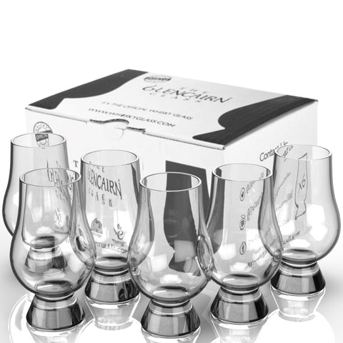 GLENCAIRN whisky glass twelve-pack in a trade carton, front view for gifting scenarios