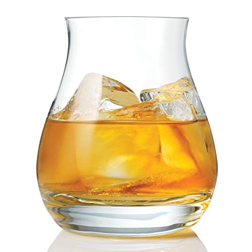 Glencairn mixer glass desk setup with citrus garnish for serving