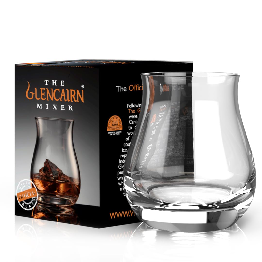 Glencairn mixer glass gift carton front view highlights elegant gifting