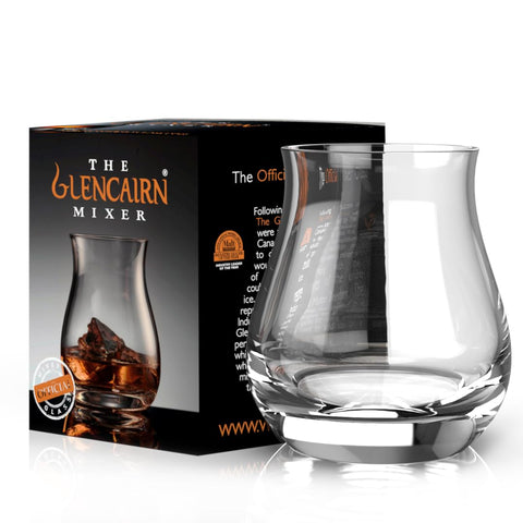 Glencairn mixer glass gift carton front view highlights elegant gifting