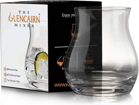 GLENCAIRN mixer glass with wide bowl to enhance color and aroma.