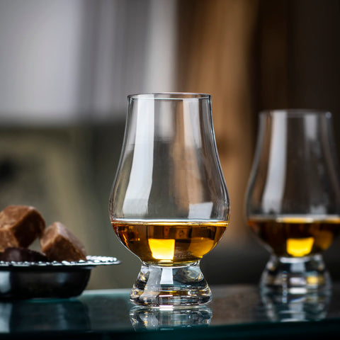 GLENCAIRN crystal created in Scotland for luxurious barware aesthetics.