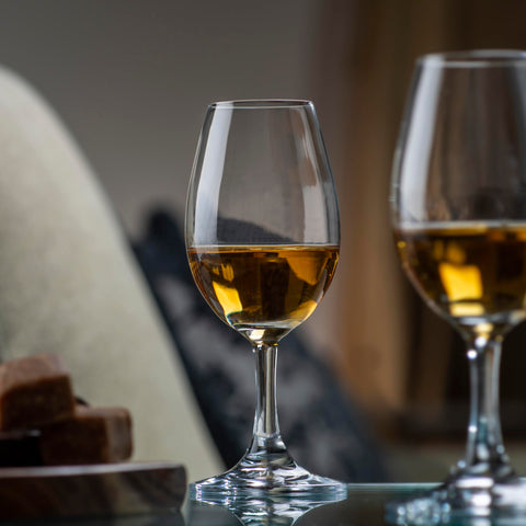 Glencairn copita compatible with sherry for tasting notes.