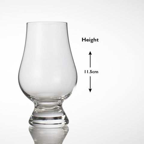 GLENCAIRN glass wide bowl emphasizes whiskey color and visual appeal.