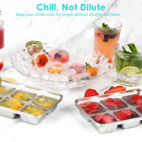 Fruits, herbs, or flowers can be frozen for fancy ice by Glendaveny.