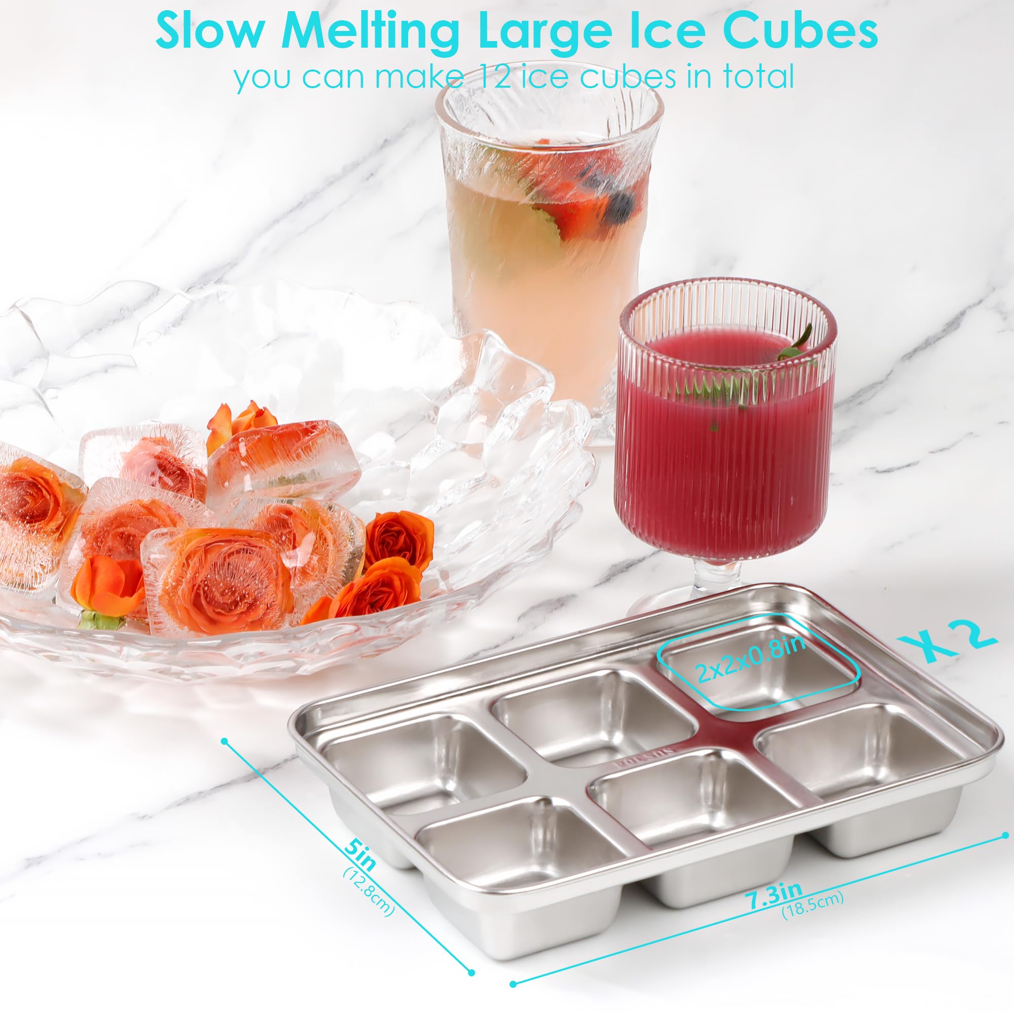 Glendaveny large ice cubes tray ideal for whiskey and iced drinks.