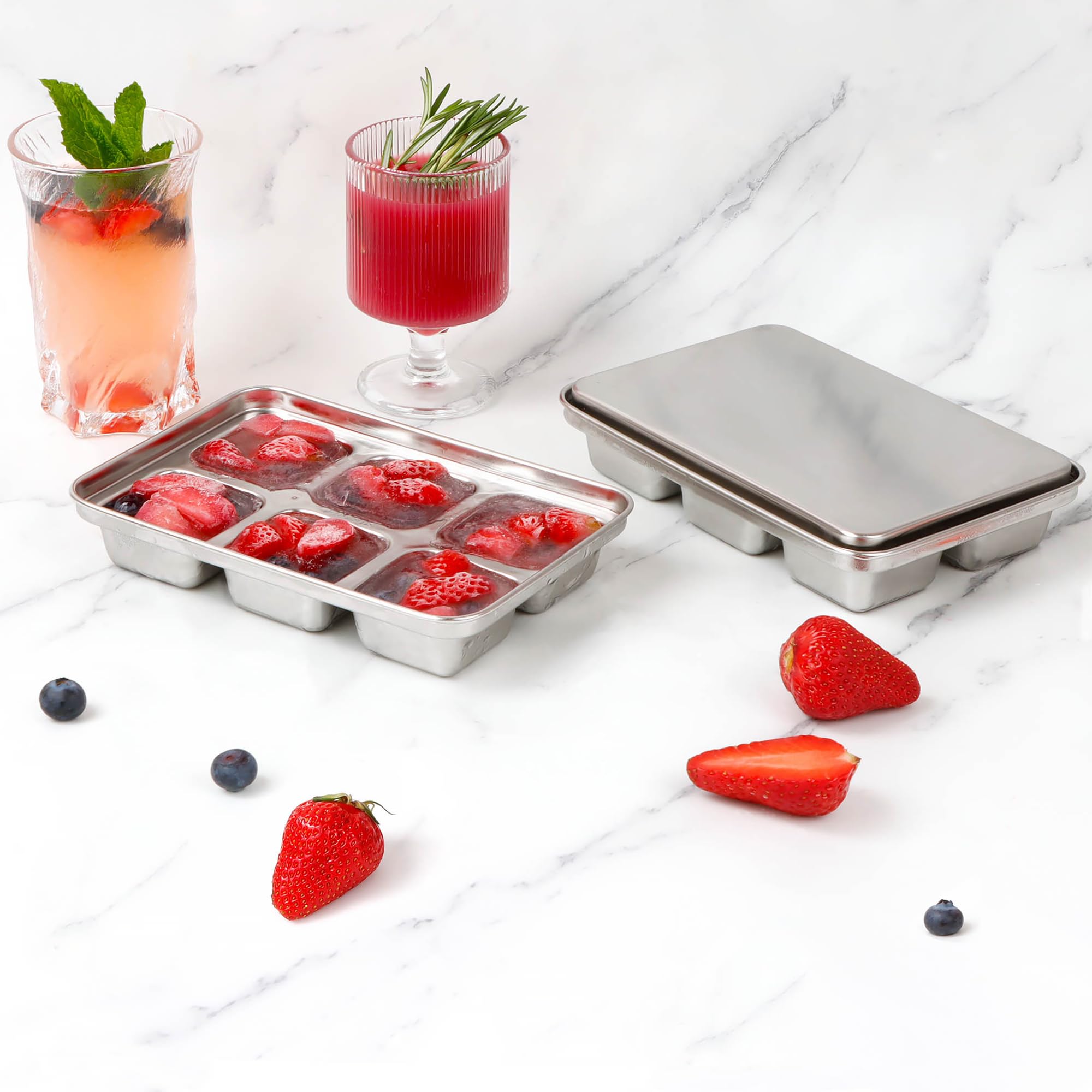 Stainless steel Glendaveny tray durable and odorless for freezer use.