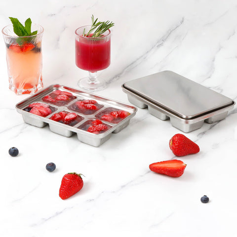 Stainless steel Glendaveny tray durable and odorless for freezer use.