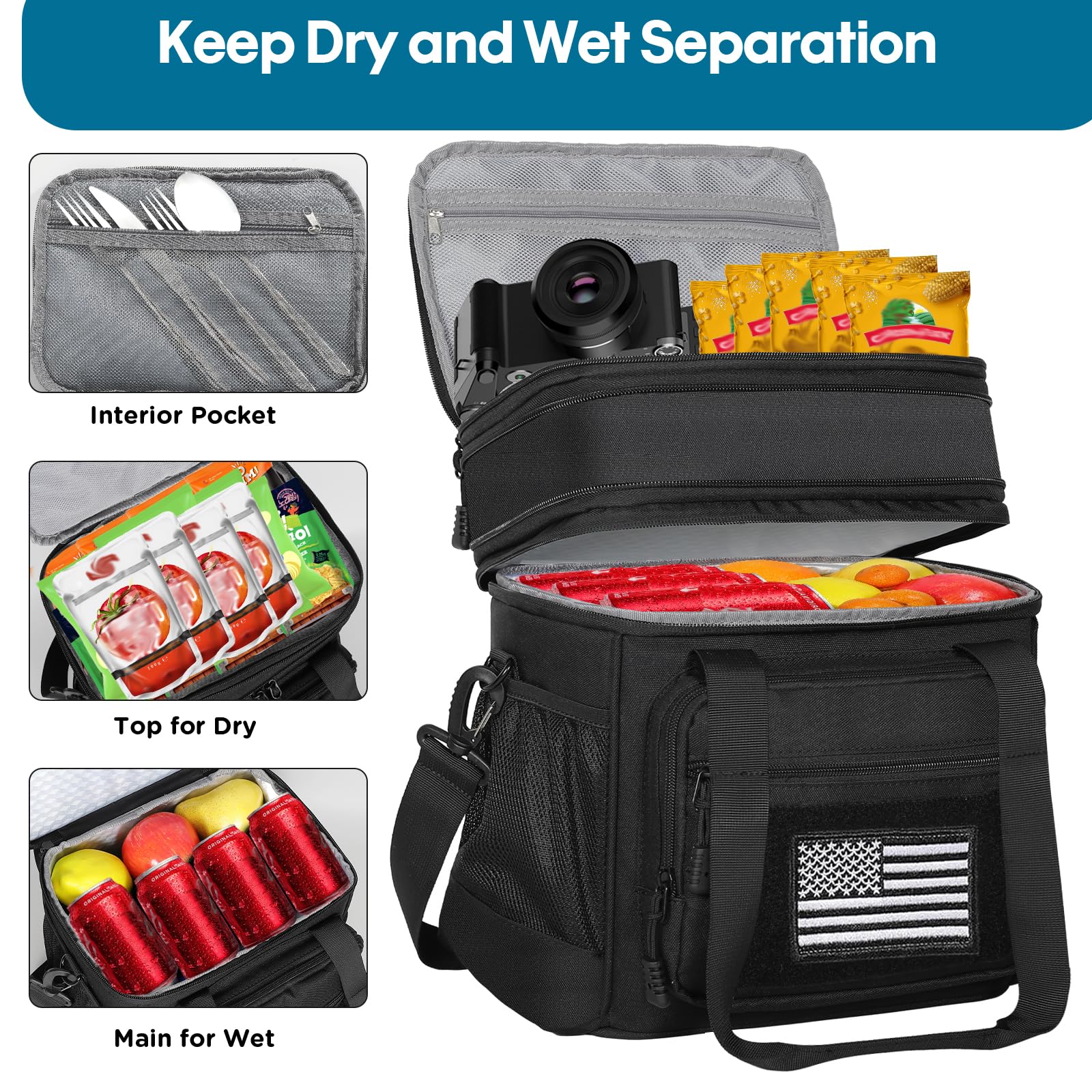 GLENKEY insulated bag with 6mm lining maintains temperature for hours