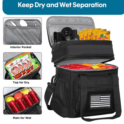 GLENKEY insulated bag with 6mm lining maintains temperature for hours