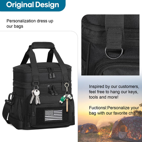 GLENKEY lunch box front Velcro patch area for personalization