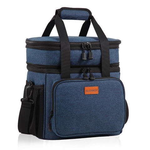 GLENKEY expandable 16L lunch box front view shows ample meal storage on the go.