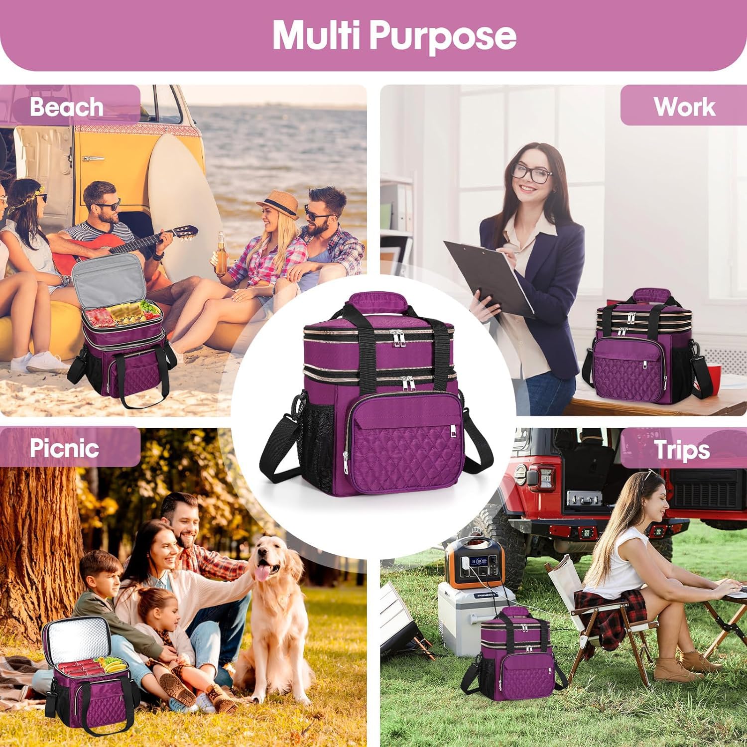 Side pockets hold essentials like phones and keys for quick access.
