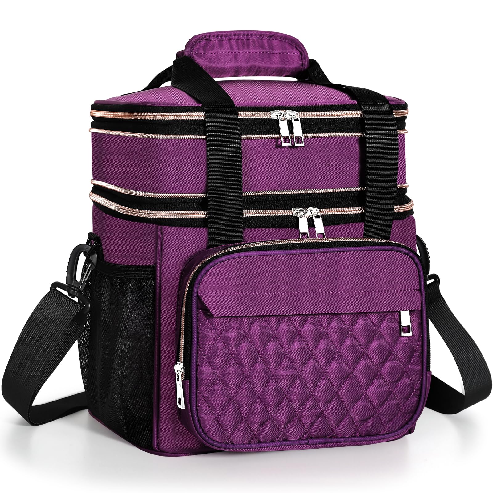 GLENKEY expandable lunch box top compartment expanded for extra space, ideal for workday meals.
