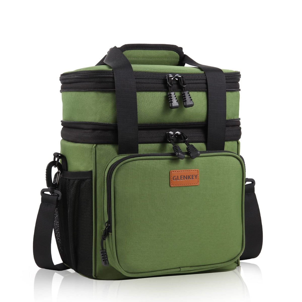 GLENKEY expandable lunch bag top compartment expands capacity for meals on the go