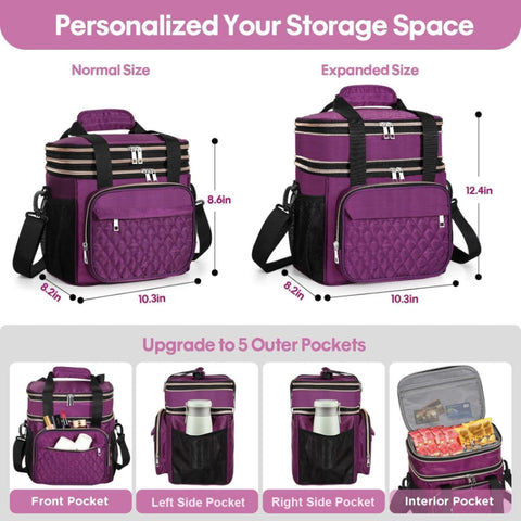 GLENKEY lunch box fabric is water-resistant, protecting contents during rain or spills.