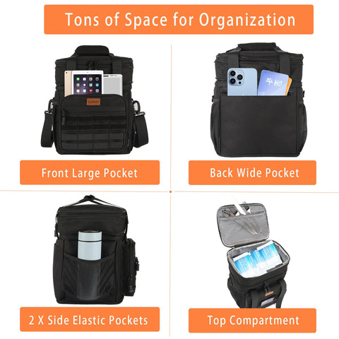 GLENKEY expandable top compartment offering extra space for meals