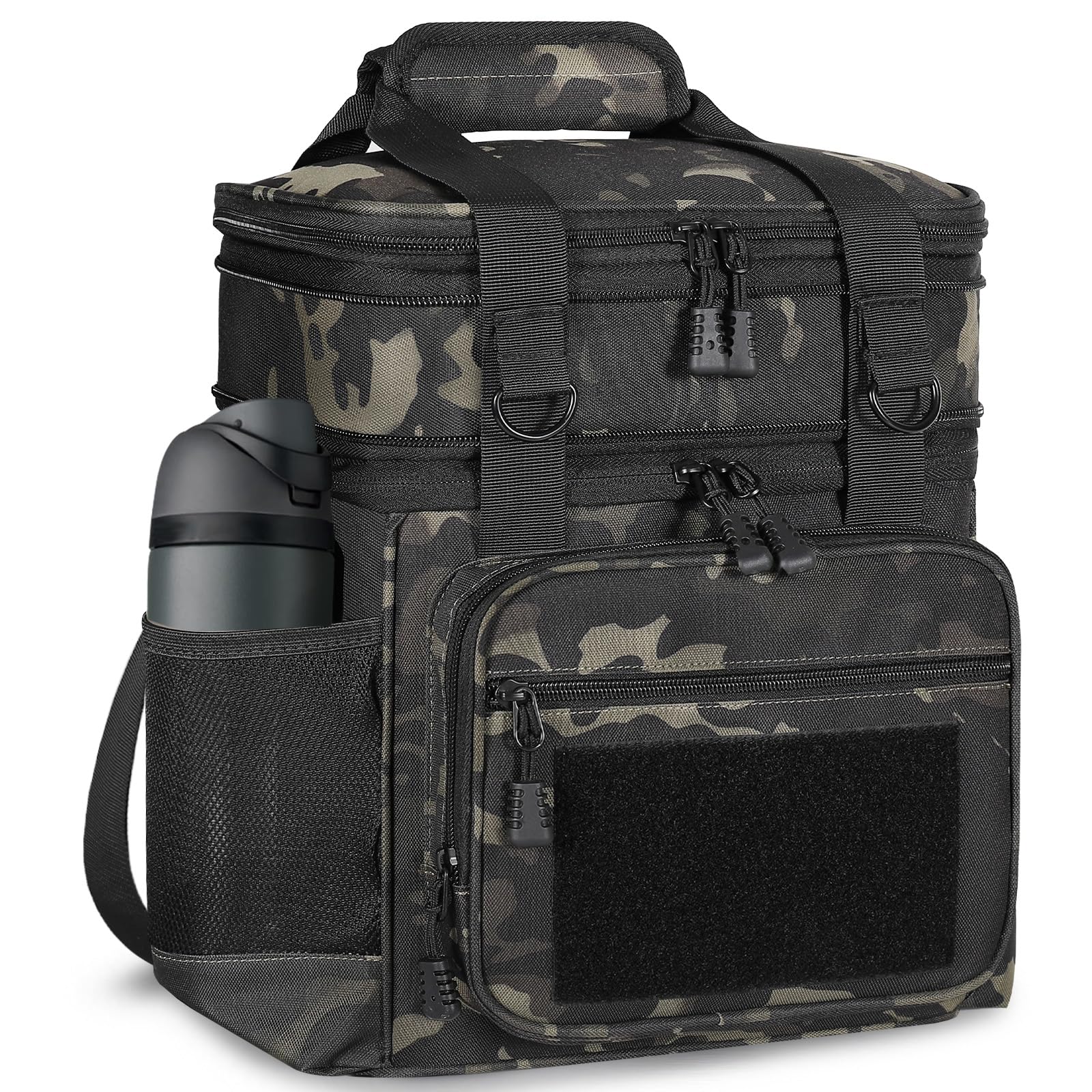 GLENKEY lunch box with expandable top compartment for extra capacity during workdays.