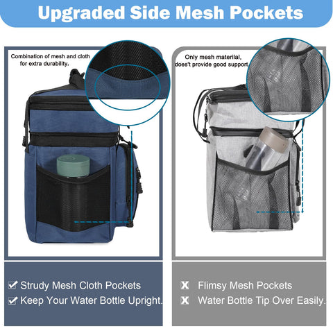 GLENKEY heavy-duty cooler bag with padded strap for comfortable transport