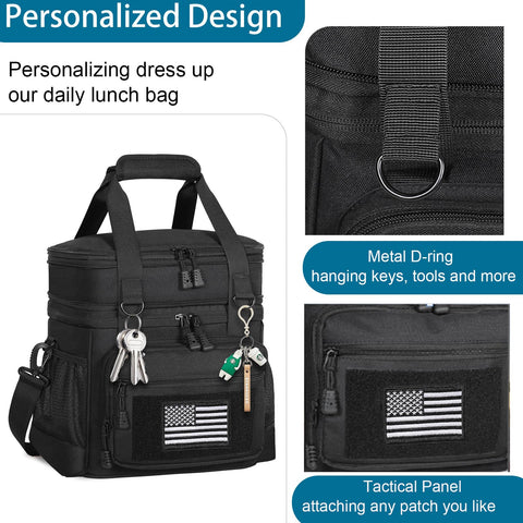 GLENKEY sturdy shoulder strap and handles offer comfortable transport