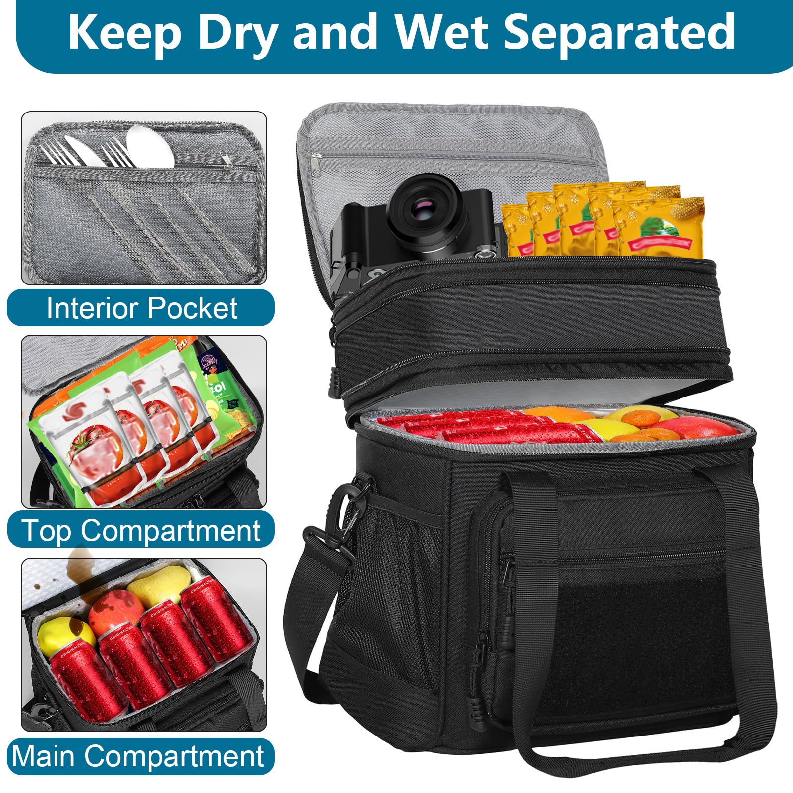 GLENKEY 6mm insulated liner keeps foods at the right temperature for hours.