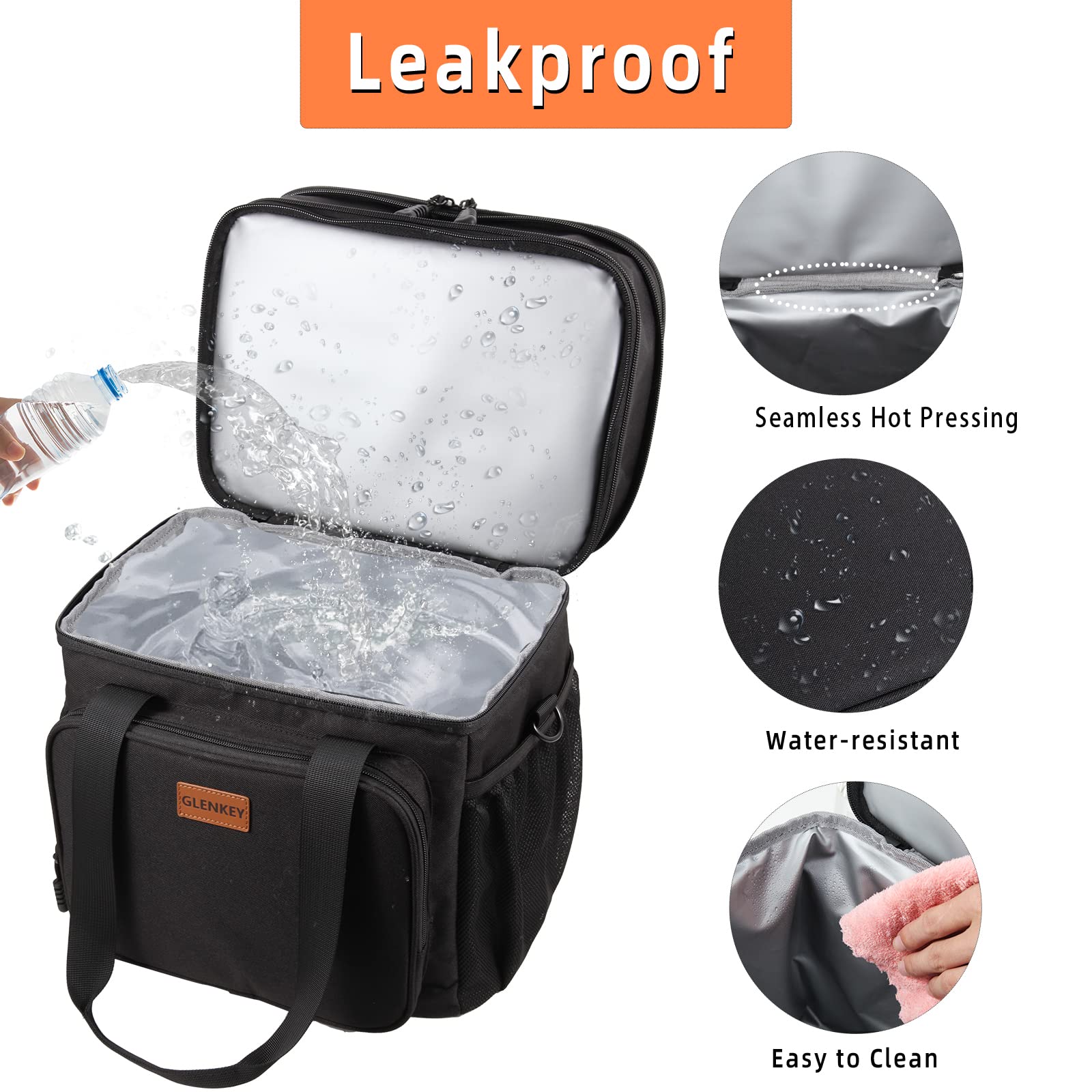 Glenkey dual compartments prevent cross-contact between foods.