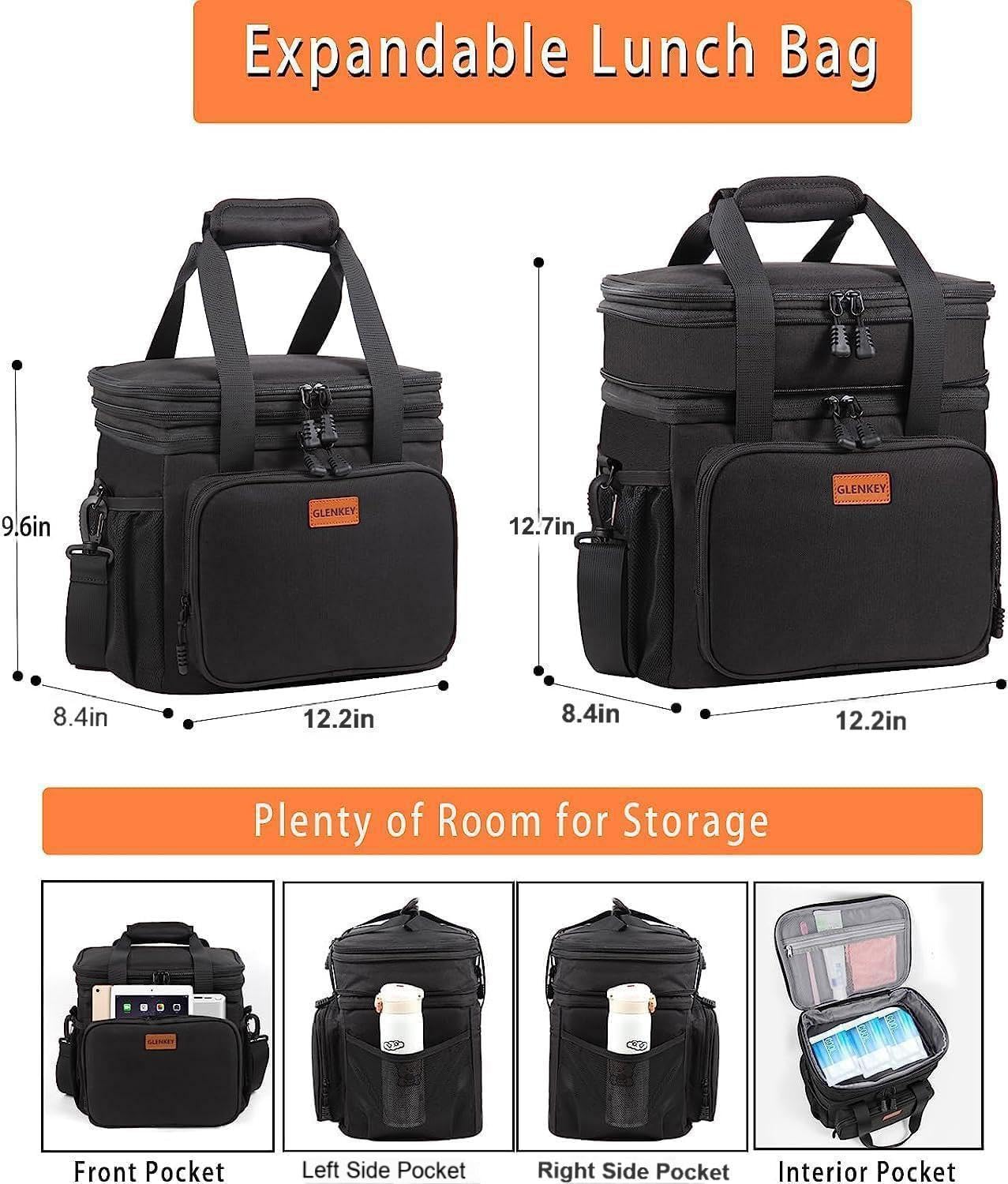 Glenkey lunchbox with 6mm insulation keeps food temperature longer.